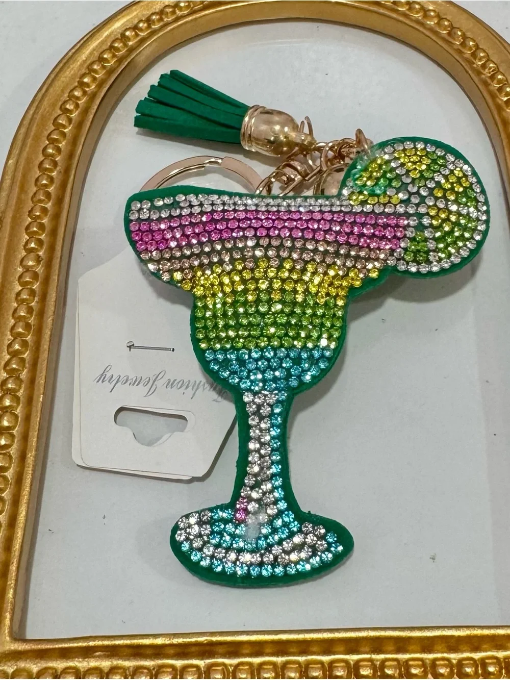 New Margarita Drink Keychain with Tassel